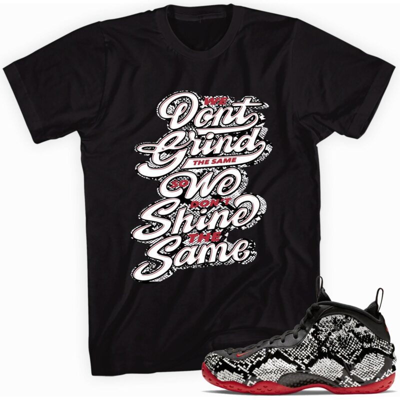 Air Foamposite One Albino Snakeskin T-Shirt - Grind and Shine Matching Outfits