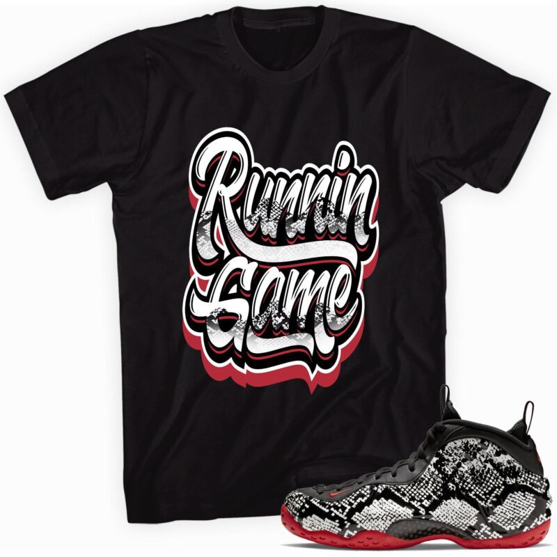 Air Foamposite One Albino Snakeskin T-Shirt - Runnin Game Matching Outfits