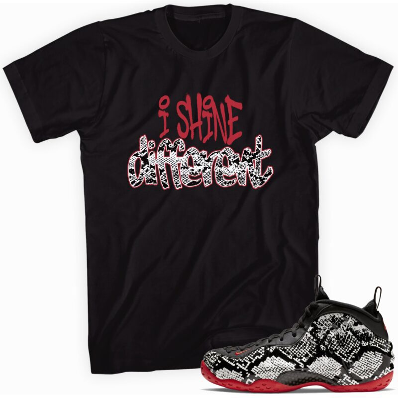 Air Foamposite One Albino Snakeskin T-Shirt - Shine Different Matching Outfits