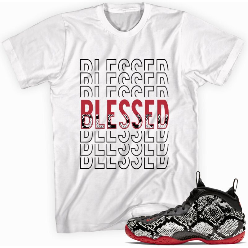 Air Foamposite One Albino Snakeskin T-Shirt - So Blessed Matching Outfits