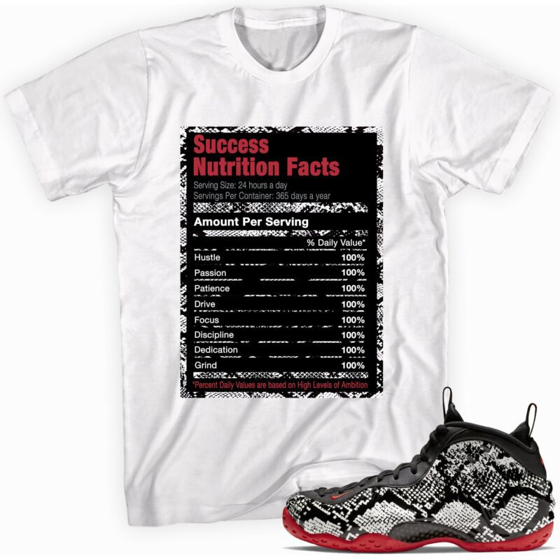 Air Foamposite One Albino Snakeskin T-Shirt - Success Nutrition Facts Matching Outfits