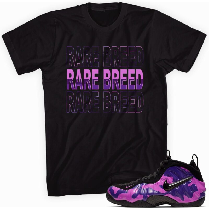 Air Foamposite One Purple Camo T-Shirt - Rare Breed Matching Outfits