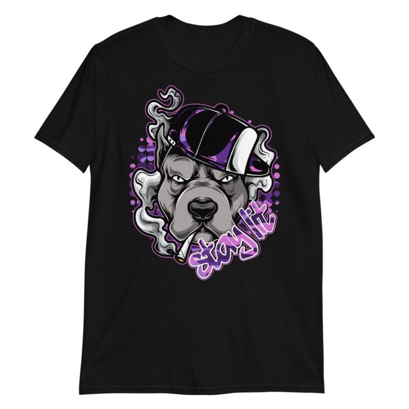Air Foamposite One Purple Camo T Shirt Stay Lit Matching Outfits 2