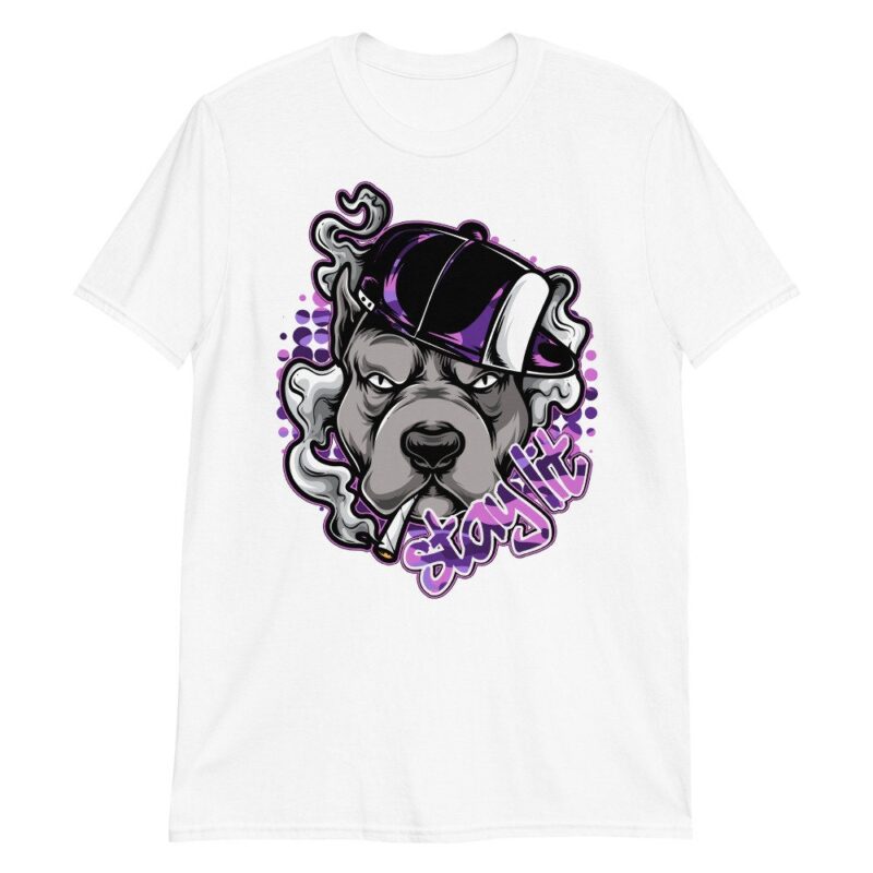 Air Foamposite One Purple Camo T Shirt Stay Lit Matching Outfits 3