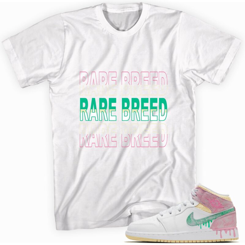 Air Jordan 1 Mid Paint Drip GS T Shirt Rare Breed Matching Outfits 1