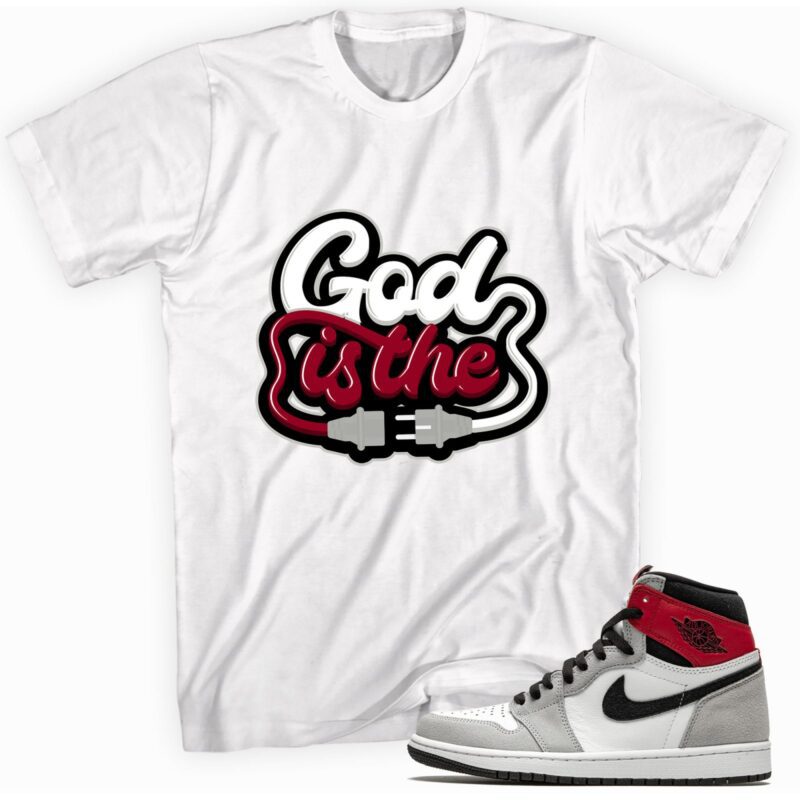 Air Jordan 1 Retro High OG Light Smoke Grey T Shirt God Plug Matching Outfits 1