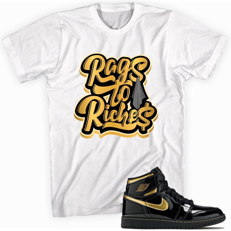 Air Jordan 1 Retro High OG Metallic Gold Rags to Riches Matching Outfits 1