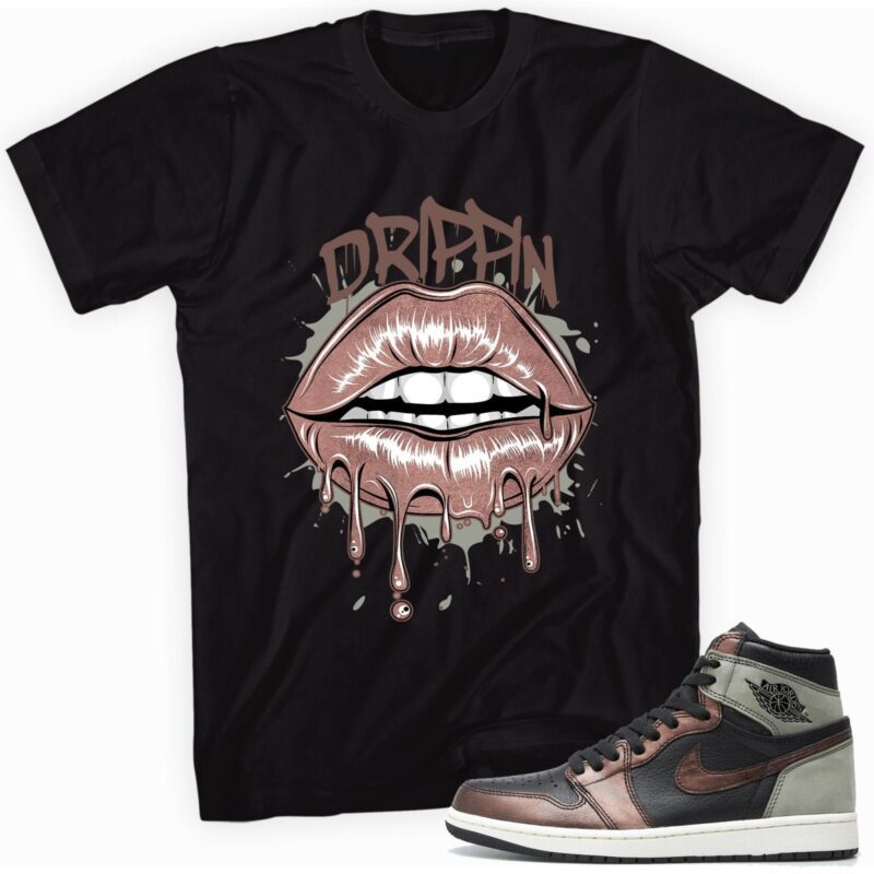 Air Jordan 1 Retro High OG Patina T-Shirt - Drippin Lips Matching Outfits