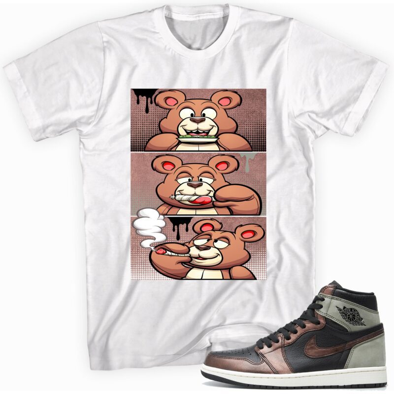 Air Jordan 1 Retro High OG Patina T Shirt Roll It Lick It Smoke It Bear Matching Outfits 1