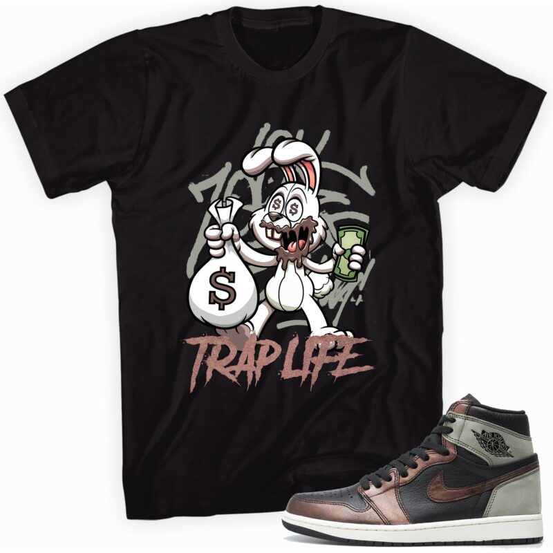Air Jordan 1 Retro High OG Patina T-Shirt - Trap Rabbit Matching Outfits