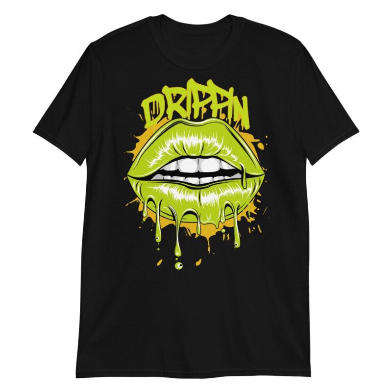 Air Jordan 1 Retro High OG Volt Gold T Shirt Drippin Lips Matching Outfits 2