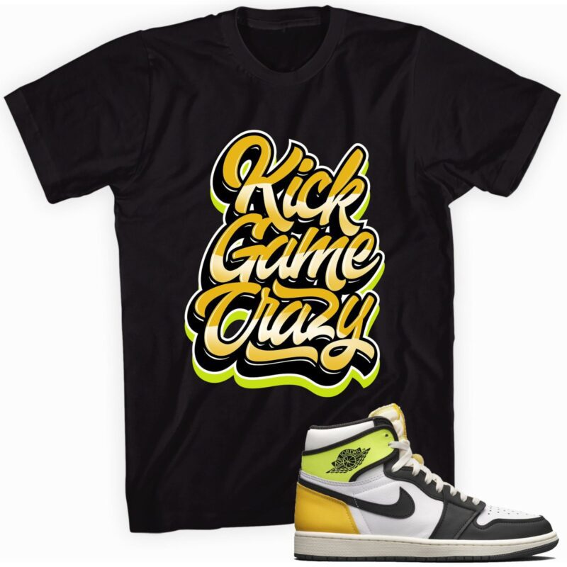 Air Jordan 1 Retro High OG Volt Gold T Shirt Kick Game Crazy Matching Outfits 1