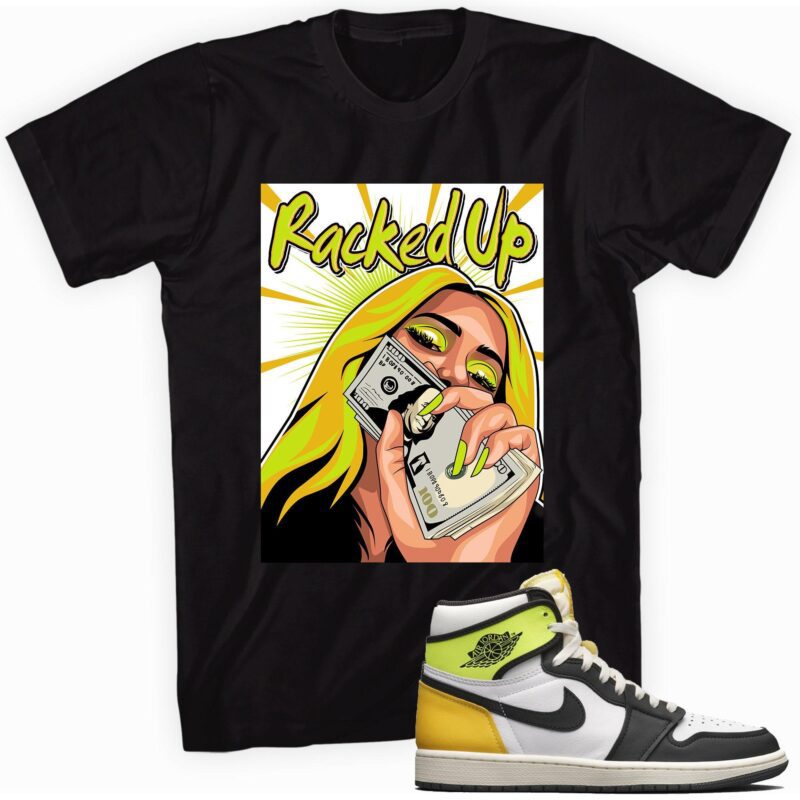 Air Jordan 1 Retro High OG Volt Gold T-Shirt - Racked Up Matching Outfits