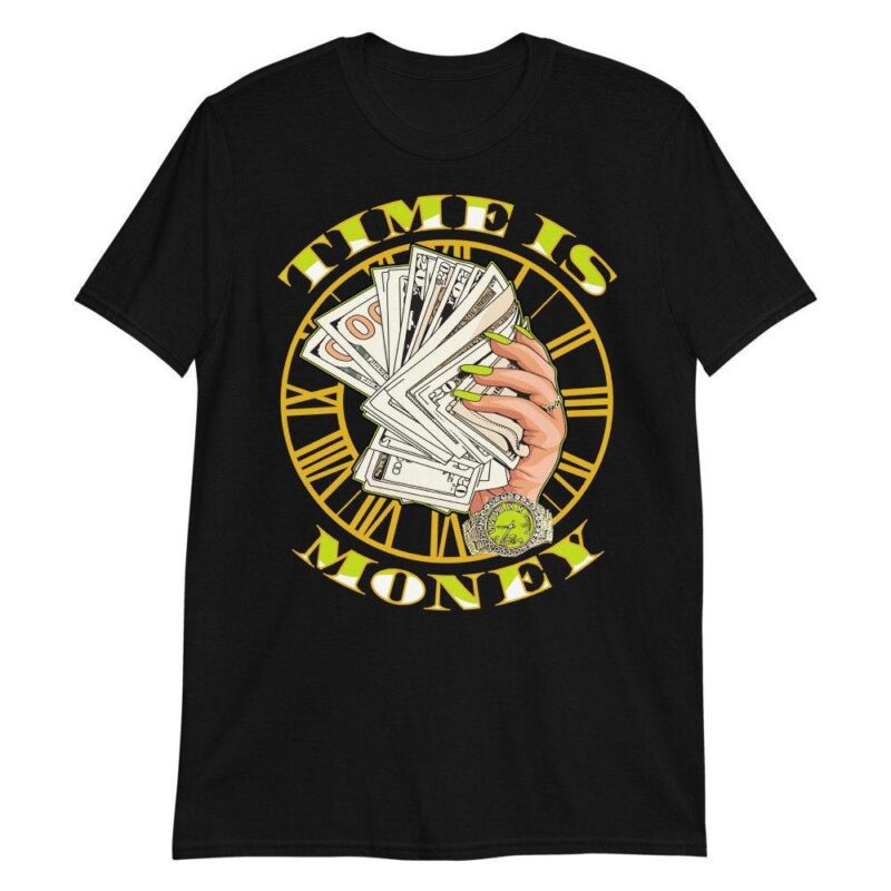Air Jordan 1 Retro High OG Volt Gold T Shirt Time is Money Matching Outfits 2
