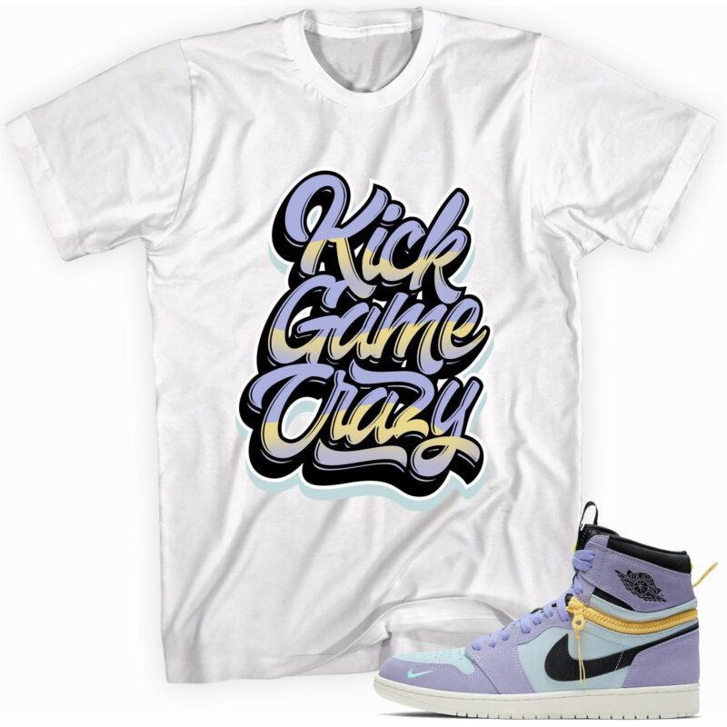 Air Jordan 1 Switch Purple Pulse T shirt Kick Game Crazy Matching Outfits 1