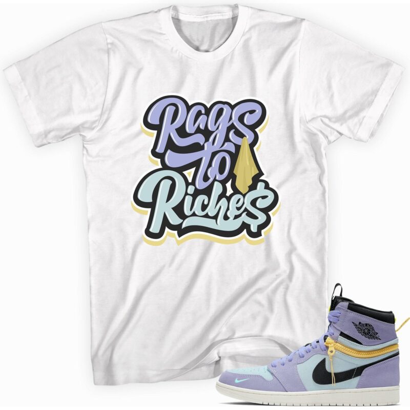 Air Jordan 1 Switch Purple Pulse T-shirt - Rags to Riches Matching Outfits