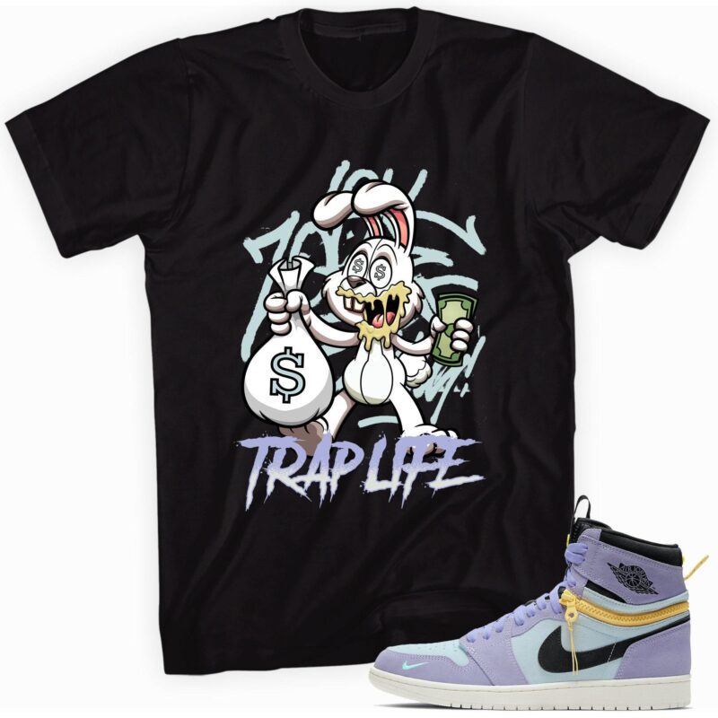 Air Jordan 1 Switch Purple Pulse T-shirt - Trap Rabbit Matching Outfits