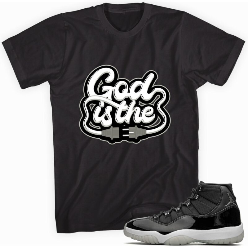 Air Jordan 11 Retro Jubilee Black T Shirt God Plug Matching Outfits 1