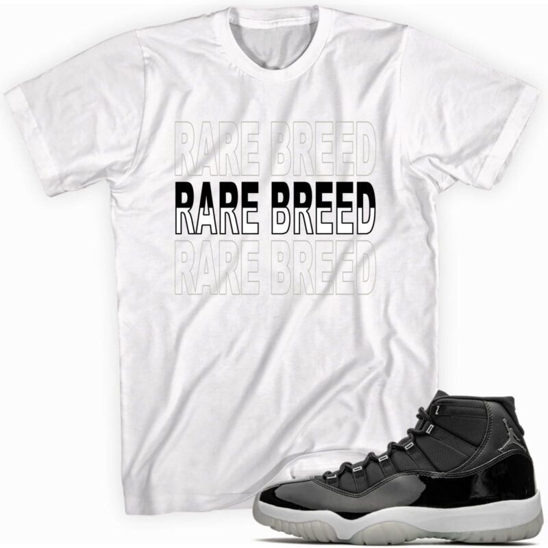 Air Jordan 11 Retro Jubilee Black T Shirt Rare Breed Matching Outfits 1