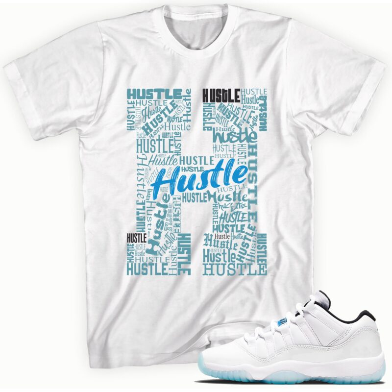 Air Jordan 11 Retro Low Legend Blue T-Shirt - H for Hustle Matching Outfits