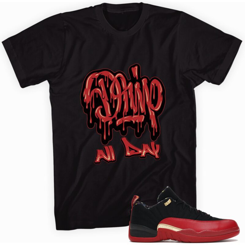 Air Jordan 12 Low SE Super Bowl LV T Shirt Drip All Day Matching Outfits 1