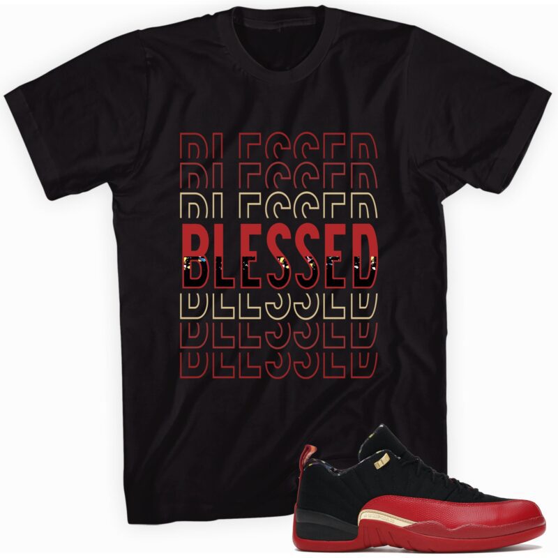 Air Jordan 12 Low SE Super Bowl LV T-Shirt - So Blessed Matching Outfits