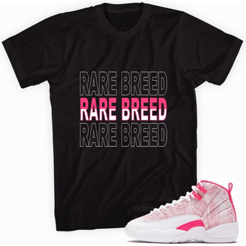 Air Jordan 12 Retro Arctic Punch Hyper Pink T Shirt Rare Breed Matching Outfits 1