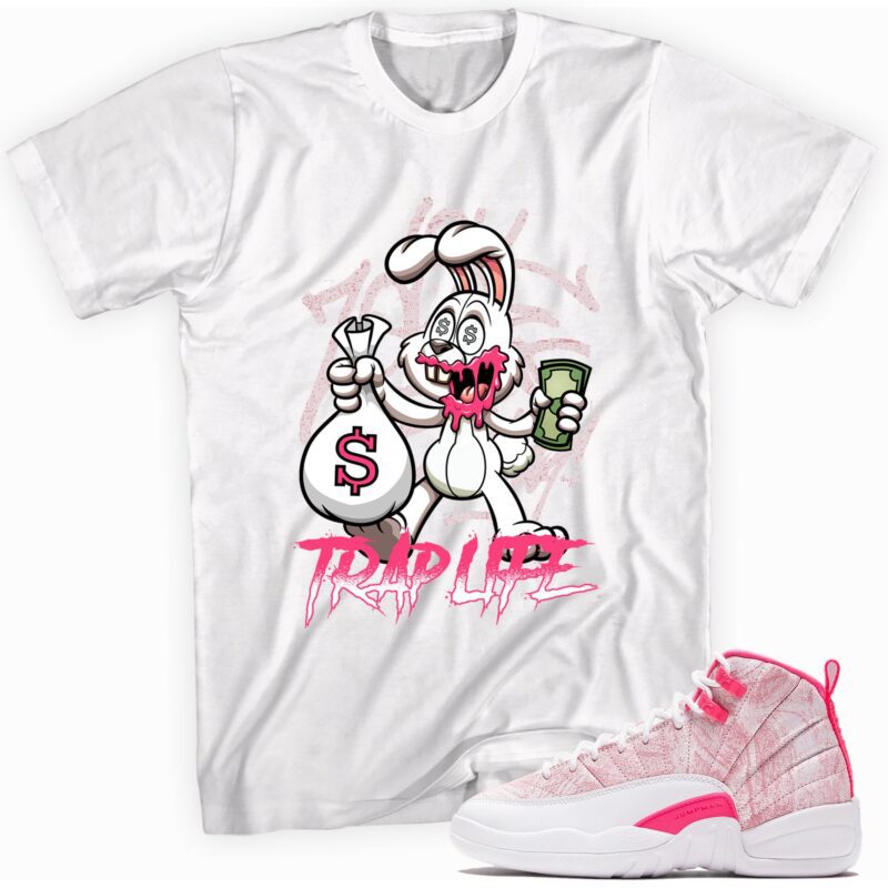 Air Jordan 12 Retro Arctic Punch (Hyper Pink) T-Shirt - Trap Rabbit Matching Outfits