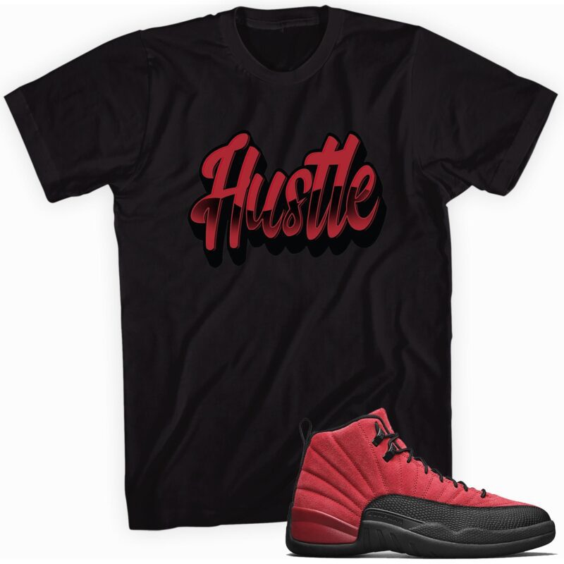 Air Jordan 12 Retro Reverse Flu Game T-Shirt - Hustle