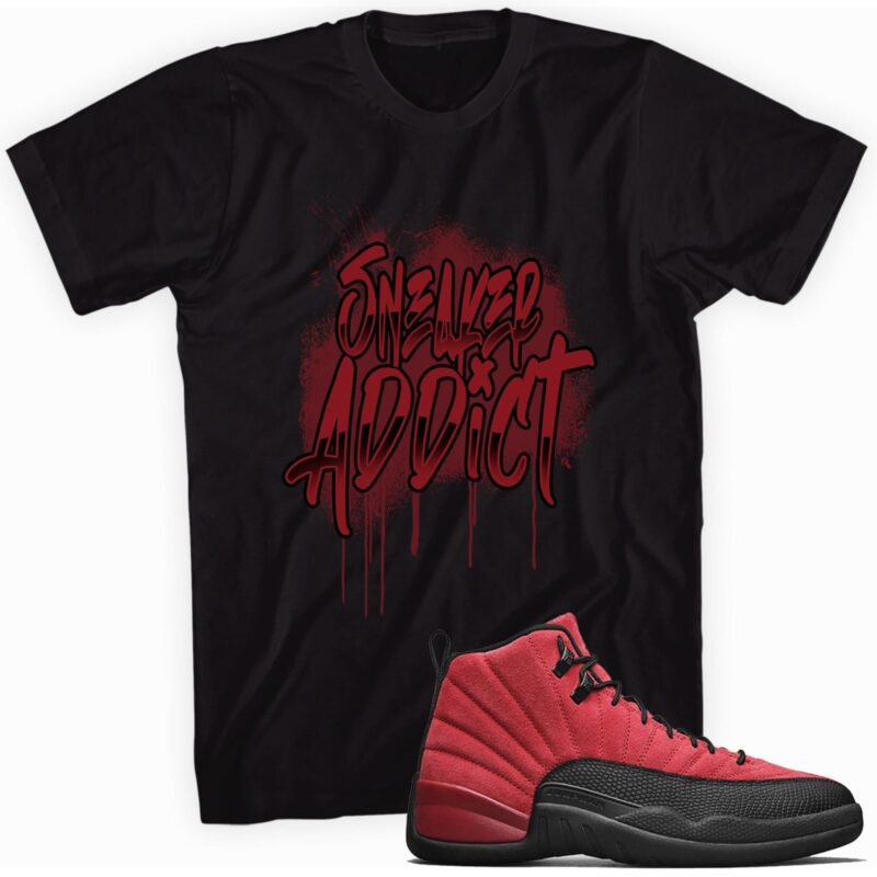 Air Jordan 12 Retro Reverse Flu Game T-Shirt - Sneaker Addict Matching Outfits