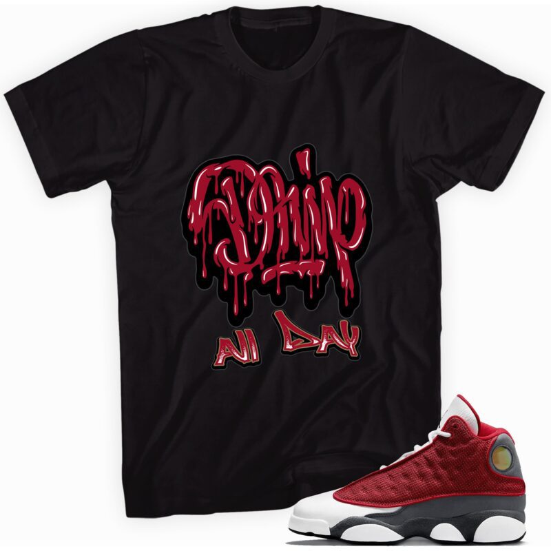 Air Jordan 13 Retro Gym Red Flint Grey T-Shirt - Drip All Day Matching Outfits