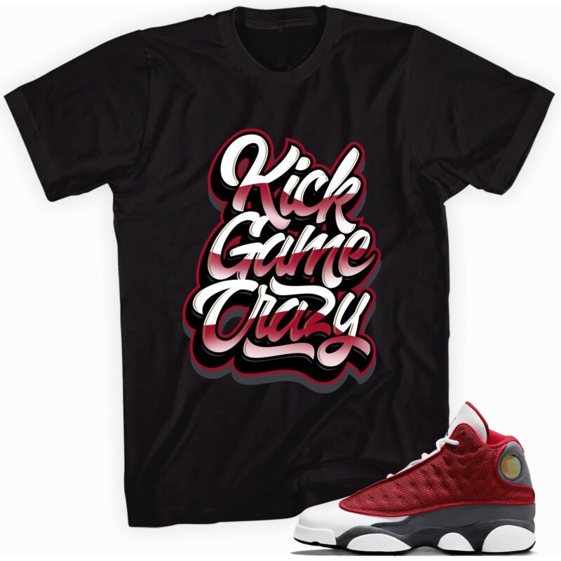 Air Jordan 13 Retro Gym Red Flint Grey T-Shirt - Kick Game Crazy Matching Outfits