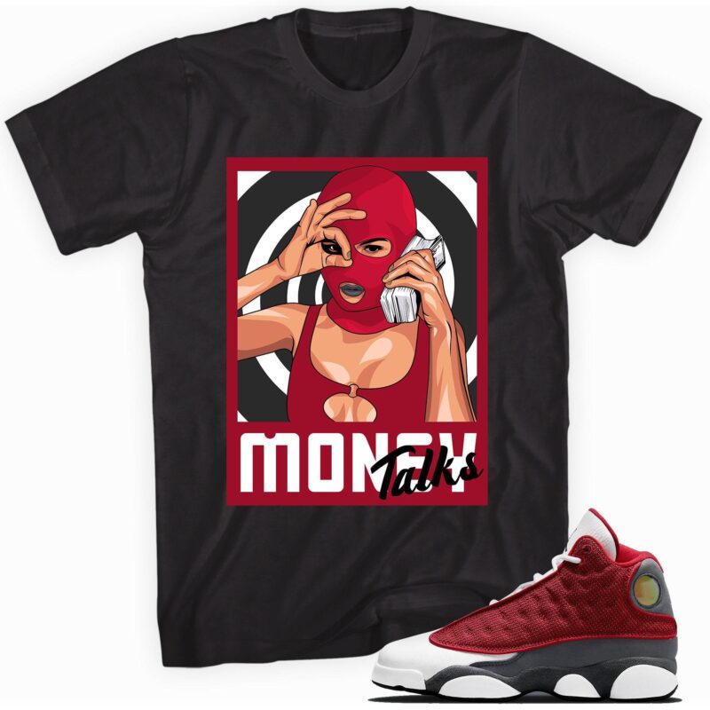 Air Jordan 13 Retro Gym Red Flint Grey T-Shirt - Money Talks Matching Outfits