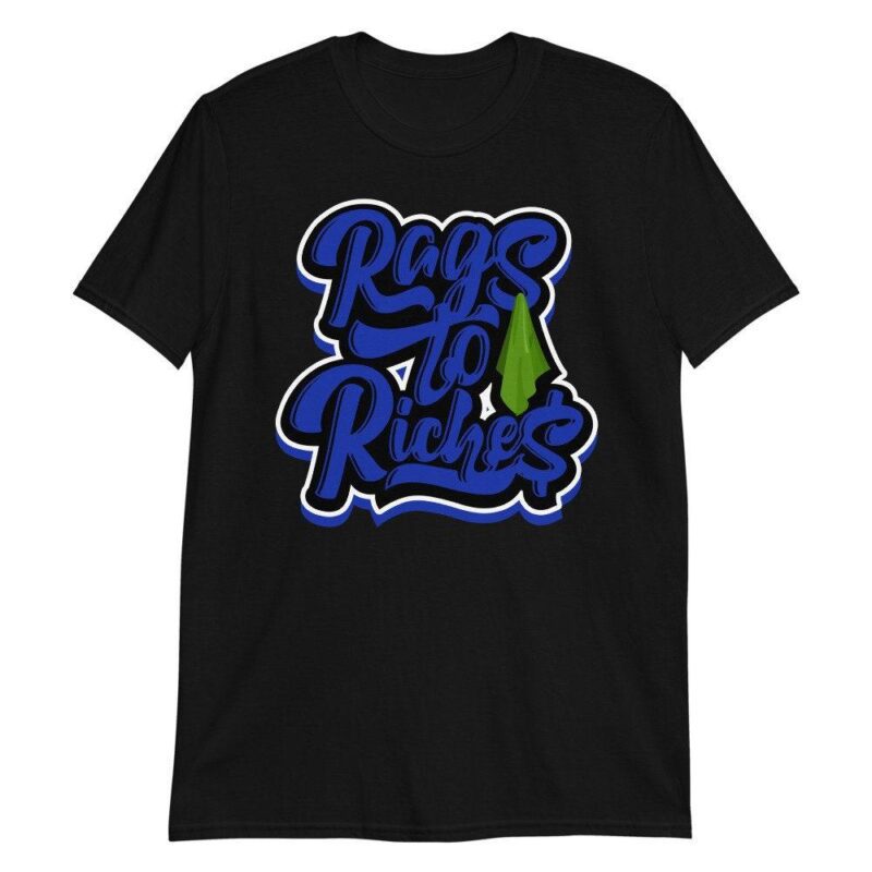 Air Jordan 13 Retro Hyper Royal T Shirt Rags to Riches Matching Outfits 2