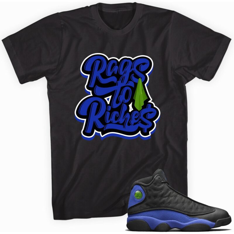 Air Jordan 13 Retro Hyper Royal T-Shirt - Rags to Riches Matching Outfits