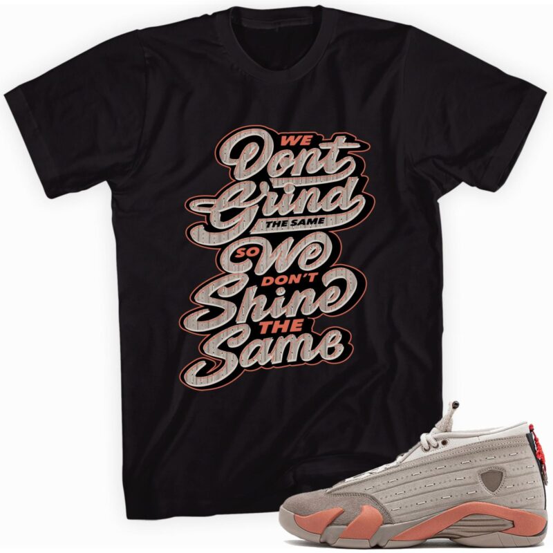 Air Jordan 14 Retro Low Clot X Terracotta T Shirt Grind Shine Matching Outfits 1