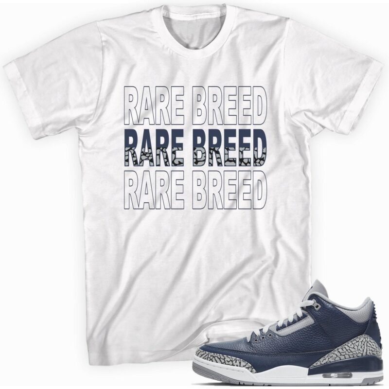Air Jordan 3 Retro Midnight Navy T-Shirt - Rare Breed Matching Outfits