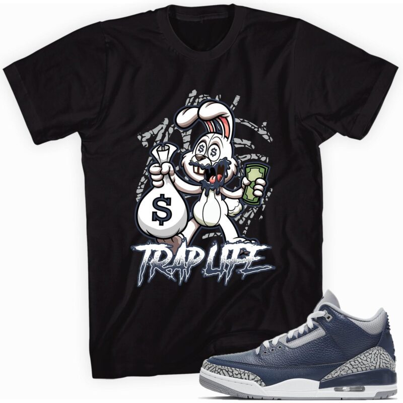 Air Jordan 3 Retro Midnight Navy T-Shirt - Trap Rabbit Matching Outfits