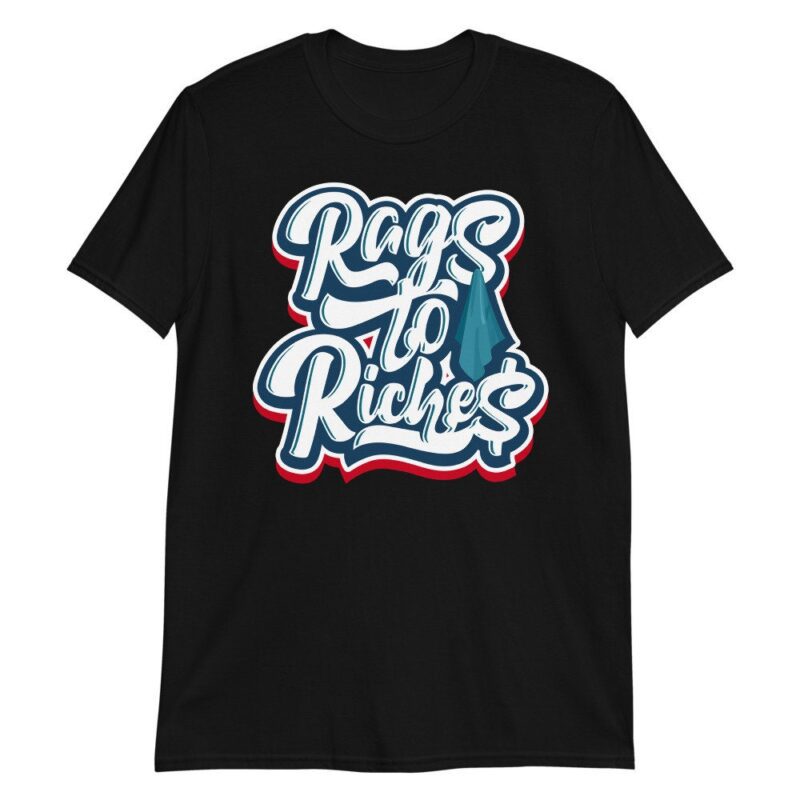 Air Jordan 4 Retro Sashiko Deep Ocean T Shirt Rags to Riches Matching Outfits 2