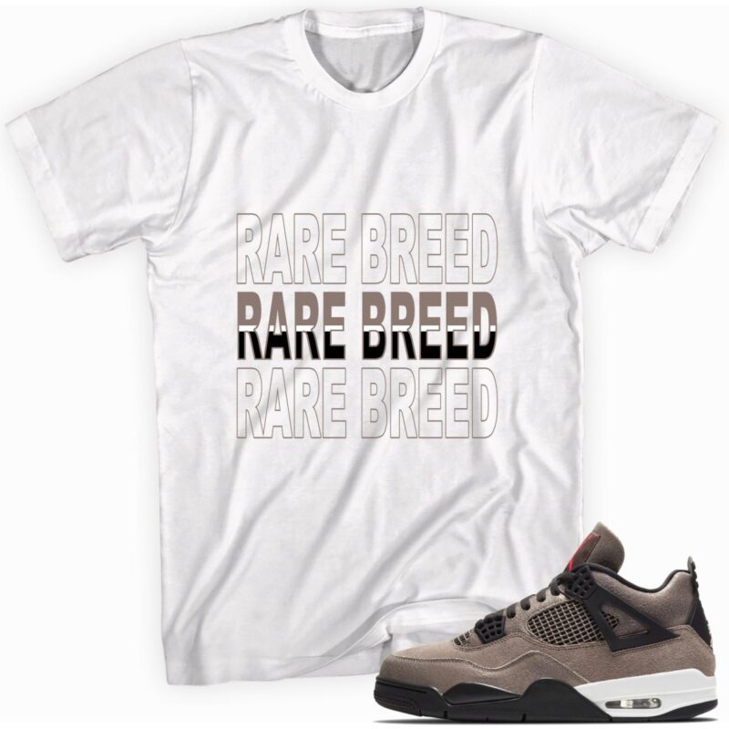 Air Jordan 4 Retro Taupe Haze T Shirt Rare Breed Matching Outfits 1