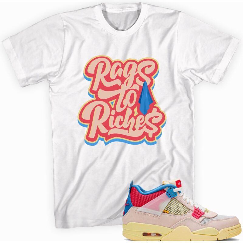Air Jordan 4 Retro Union Guava Ice T-Shirt - Rags to Riches Matching Outfits