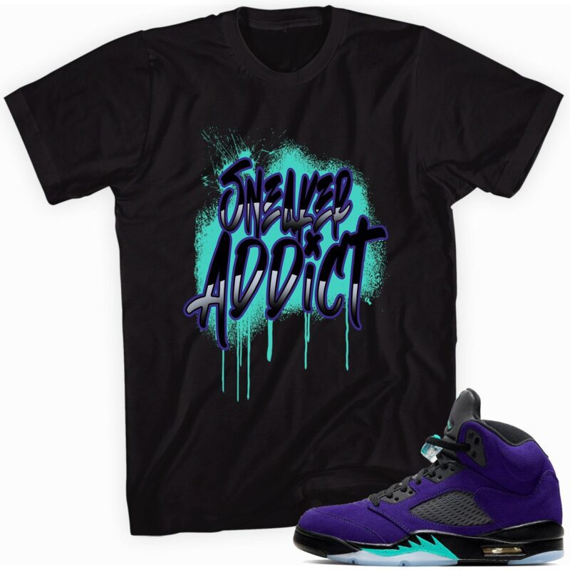 Air Jordan 5 Retro Alternate Grape T-Shirt - Sneaker Addict Matching Outfits