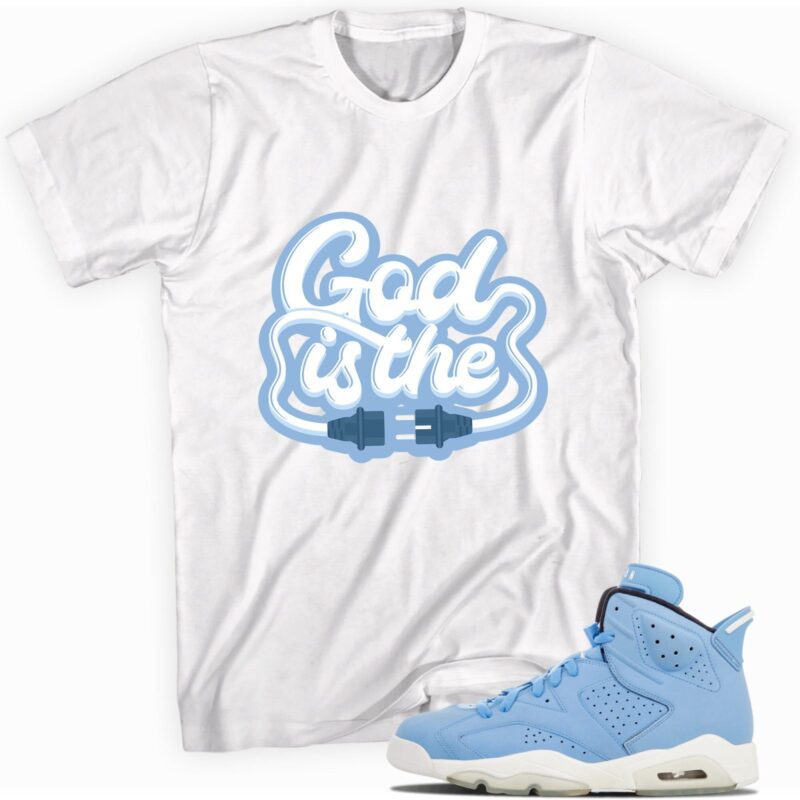Air Jordan 6 Retro GG Still Blue T-Shirt - God Plug Matching Outfits