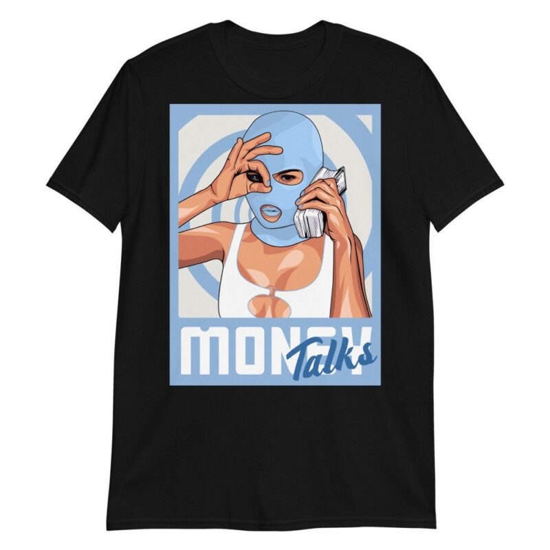 Air Jordan 6 Retro GG Still Blue T Shirt Money Talks Matching Outfits 3