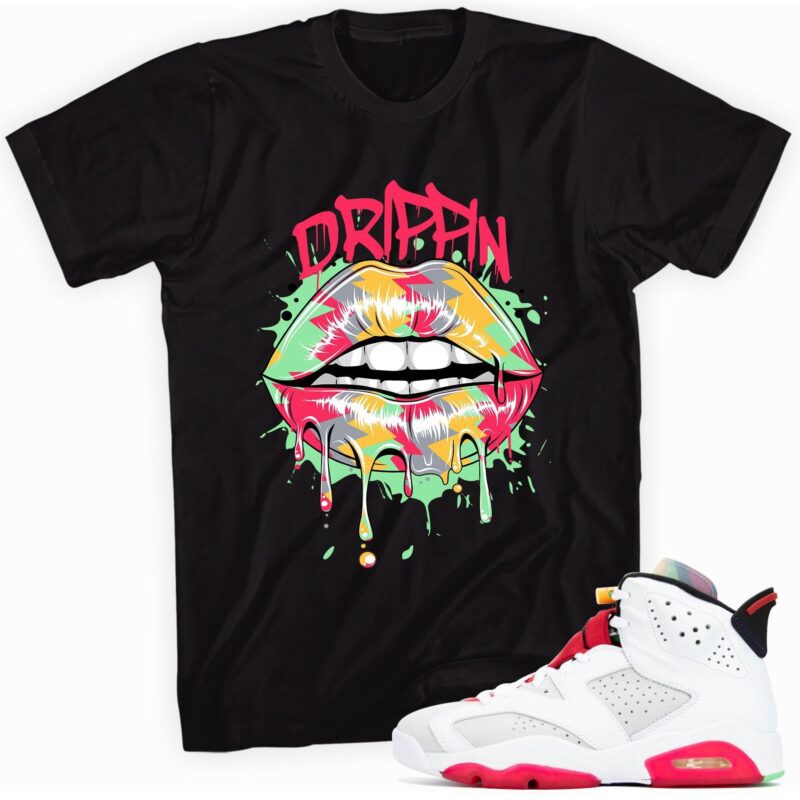Air Jordan 6 Retro Hare T Shirt Drippin Lips Matching Outfits 1