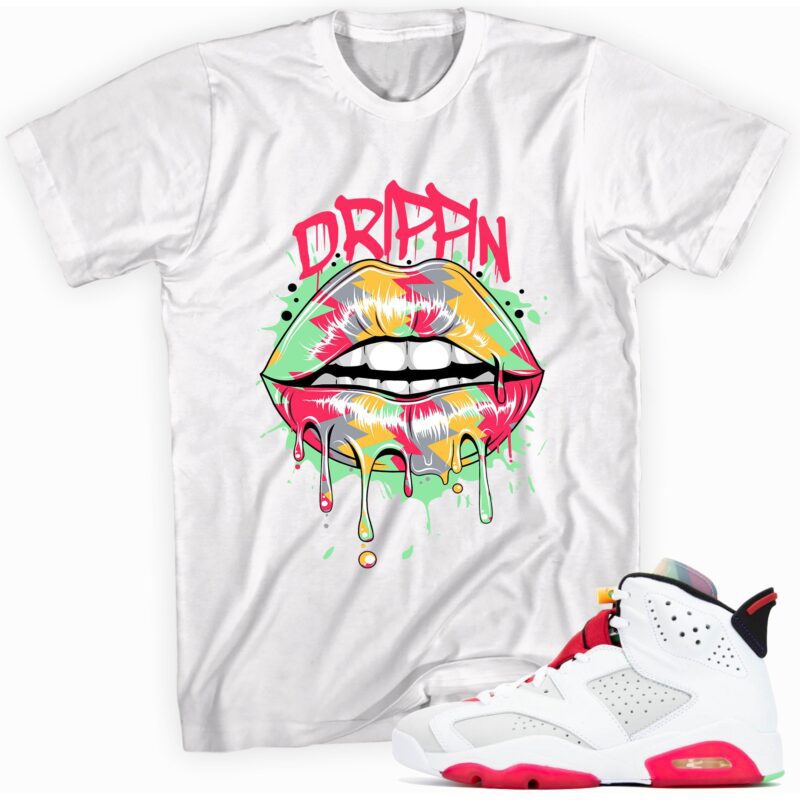 Air Jordan 6 Retro Hare T-Shirt - Drippin Lips Matching Outfits
