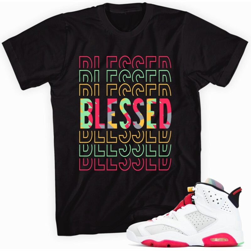 Air Jordan 6 Retro Hare T-Shirt - So Blessed Matching Outfits
