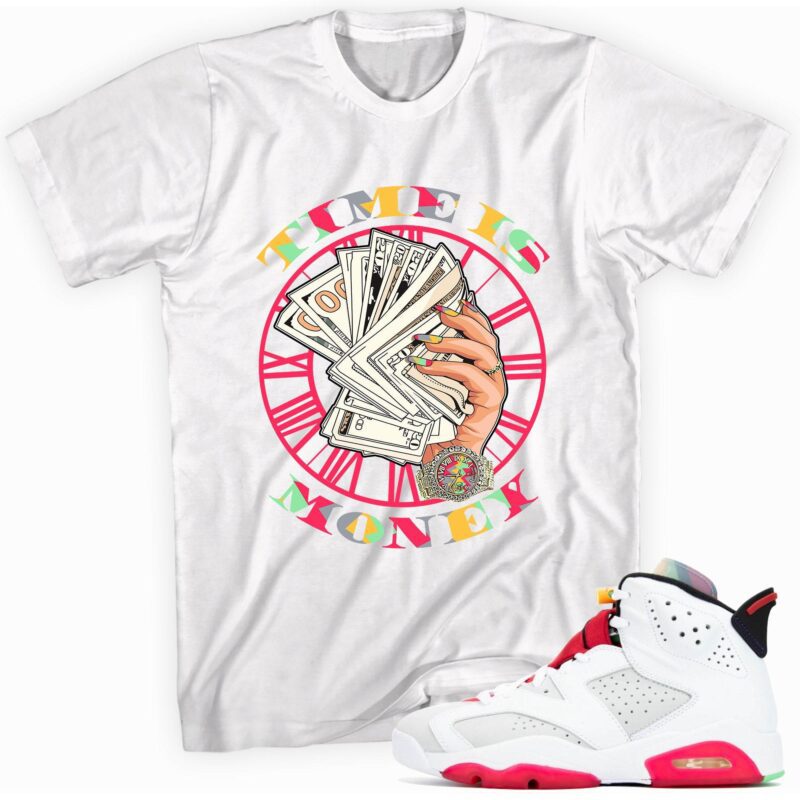 Air Jordan 6 Retro Hare T Shirt Time is Money Matching Outfits 1