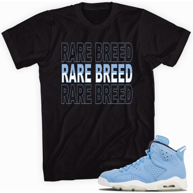 Air Jordan 6 Retro Still Blue T-Shirt - Rare Breed Matching Outfits