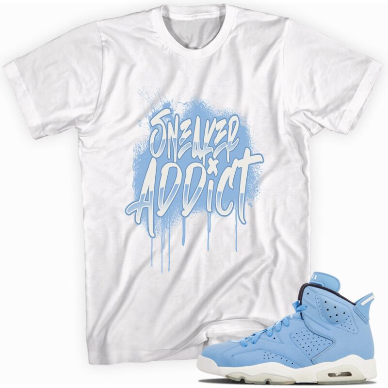 Air Jordan 6 Retro Still Blue T Shirt Sneaker Addict Matching Outfits 1